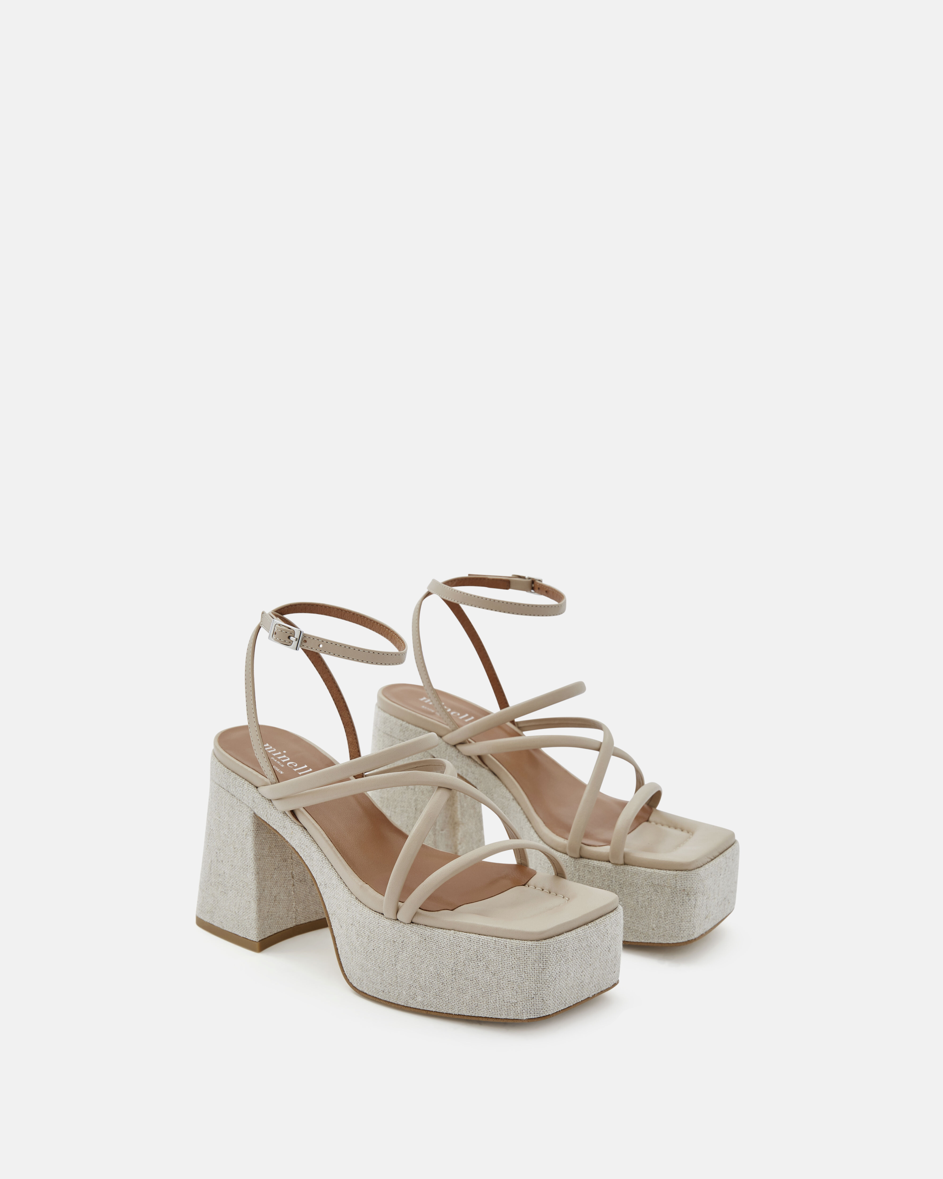 SANDALE à TALON AGRETA Beige
