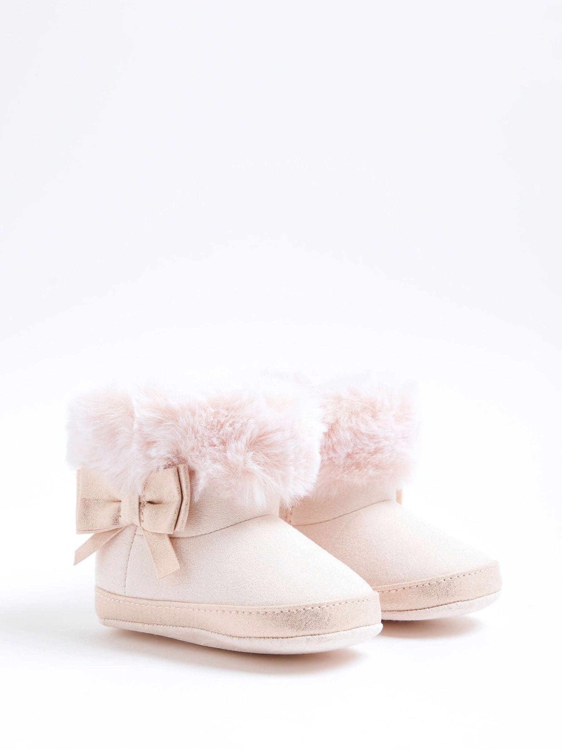 River Island Bow Suedette Booties