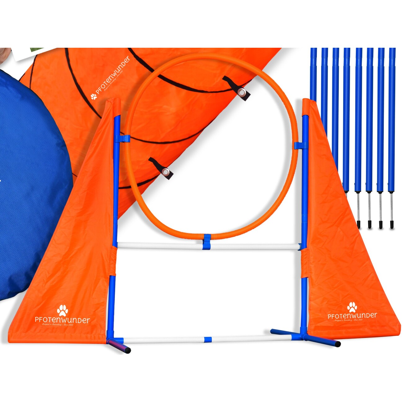 PfotenWunder® 2x Agility-PROFI-Hürden XXL-Profi-Set