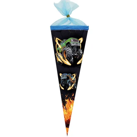 Nestler Schultüte Monstertruck On Fire, 35 cm, rund