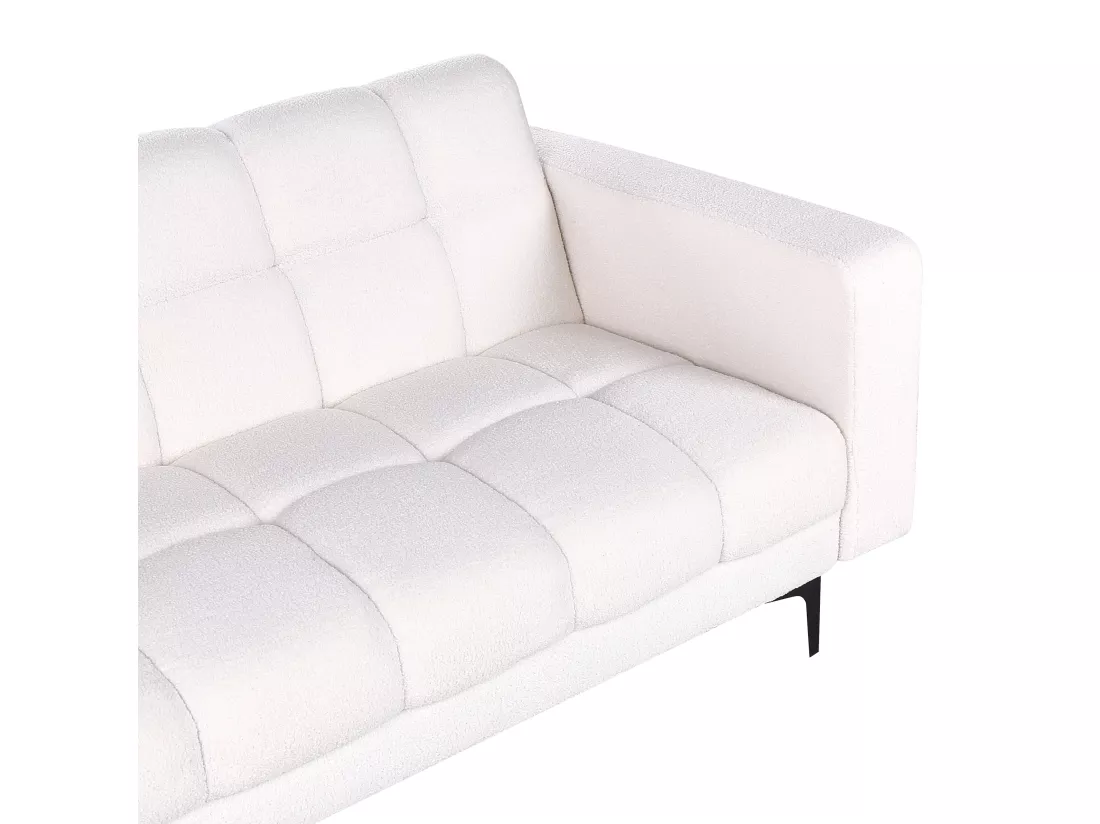 Canapé-lit en bouclé blanc ALNES