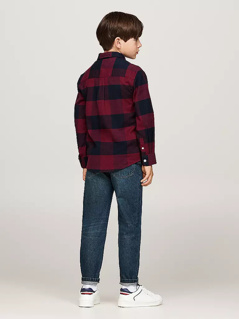 TOMMY HILFIGER Jungen Hemd dunkelrot