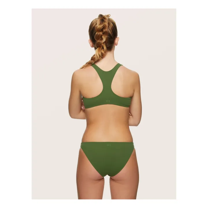 Miska Paris Haut de Maillot de Bain Zippé | Vert kaki