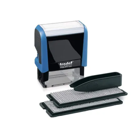 Trodat 514952103 Stempel Typo-Printy-Set 4912, Modell 4.0, 4-zeilig