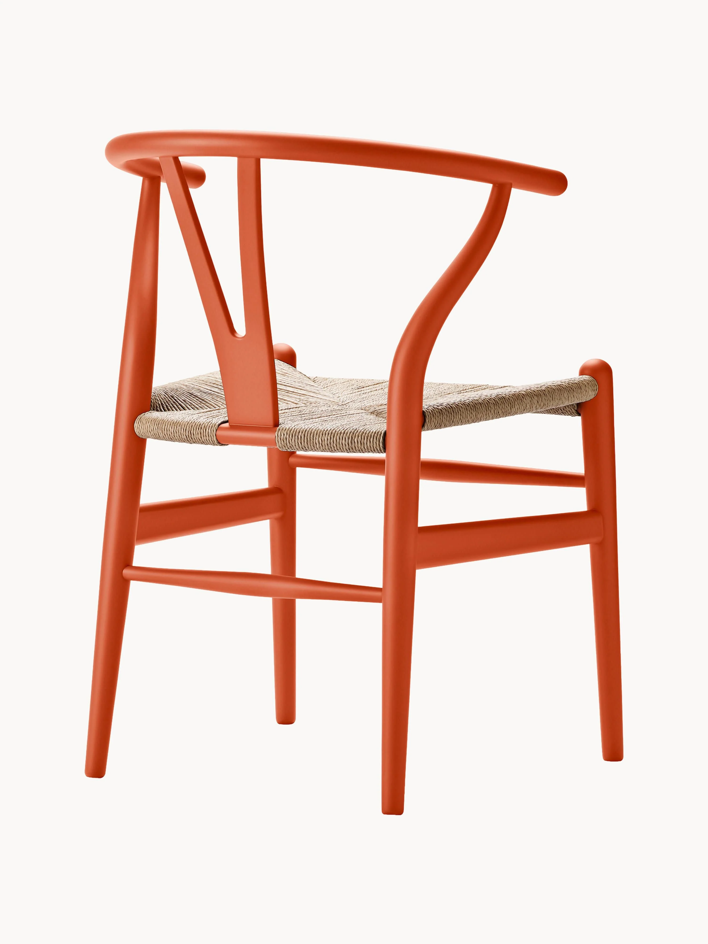 Houten stoel CH24 Wishbone Chair met handgevlochten zitvlak