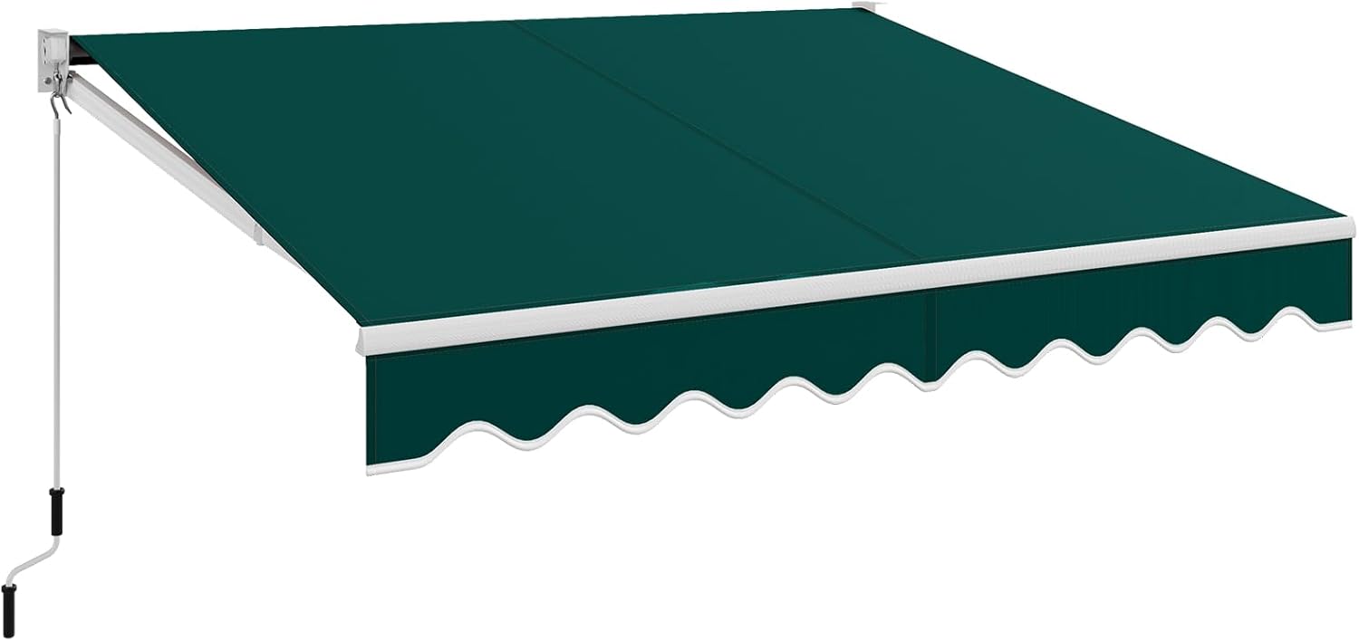 COSTWAY Gelenkarmmarkise Markise, 300 x 250cm Terrassenmarkise mit Alu-Rahmen & Handkurbel, Sonnenmarkise 40-100° Winkel einstellbar, Sonnenschutz & Wasserdicht Balkonmarkise für Balkon, Terrasse
