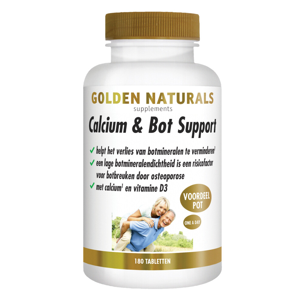 Golden Naturals Calcium & Bot Support Vegan180 tabletten