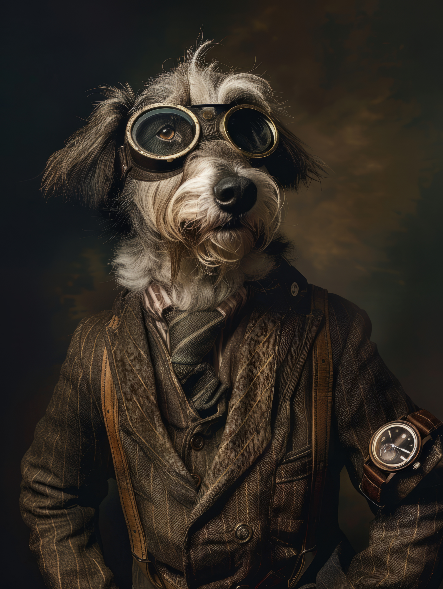 Canvas schilderij van een Gordon Setter Hond 40x60 cm