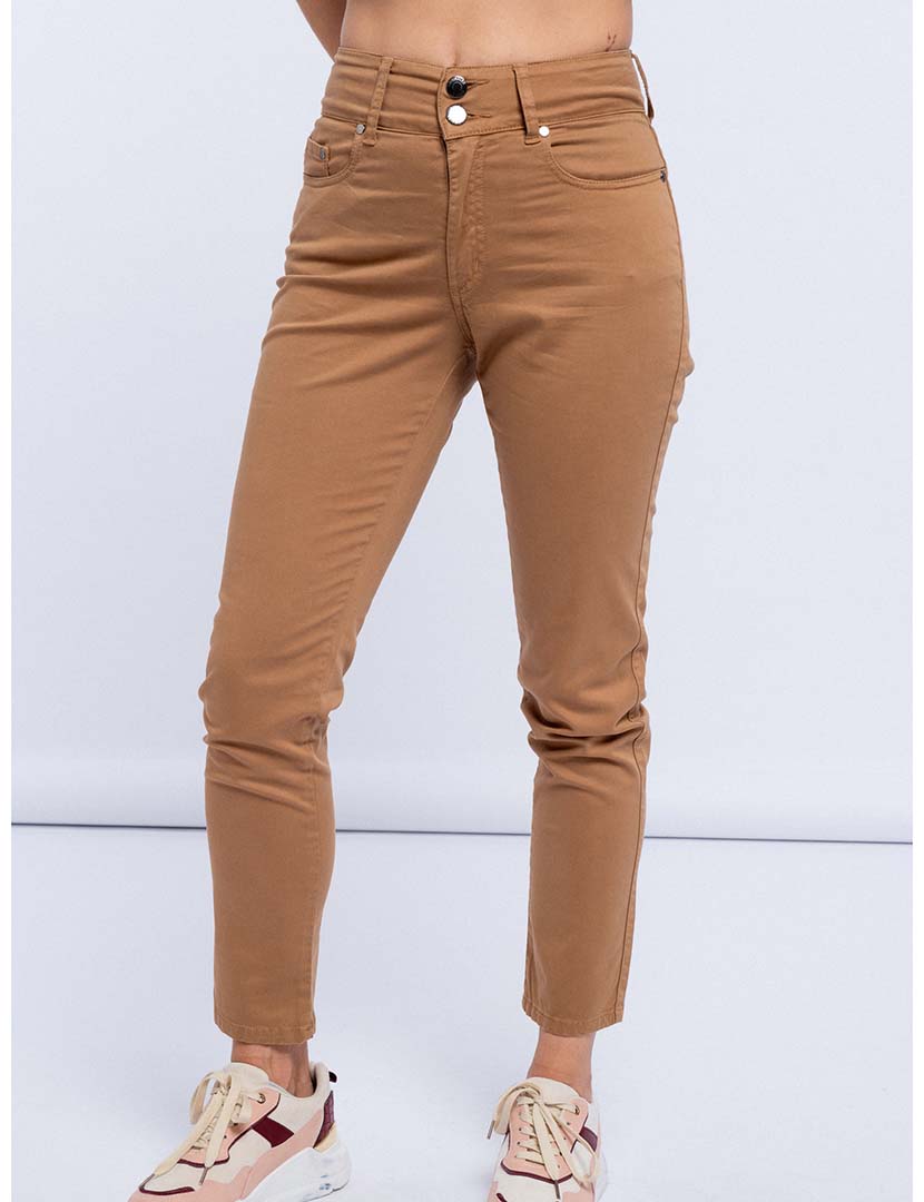 High Waist Ladies Trousers Brown