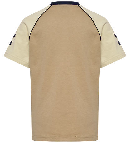 Hummel T-Shirt - hmlRolf - Cornstalk m. Logo-Print