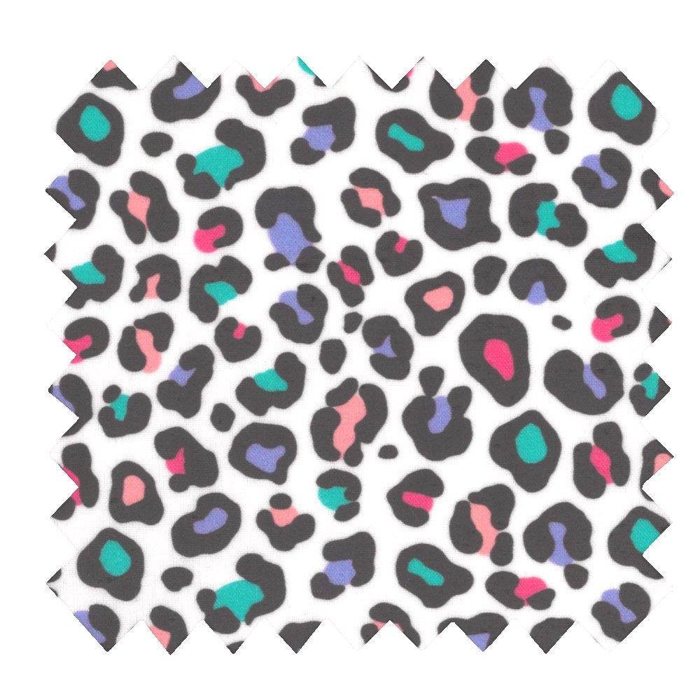 Coupon Tissu Enduit De 35Cm Ex2505 Léopard Multicolore