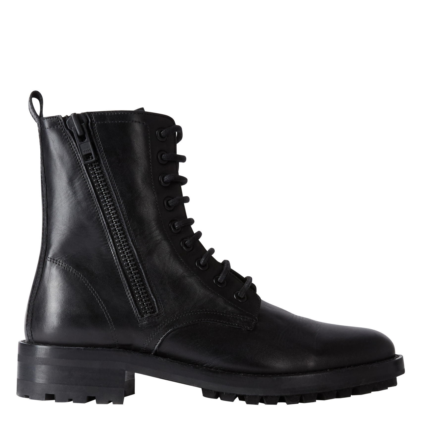 Bottines à lacets en cuir | Noir