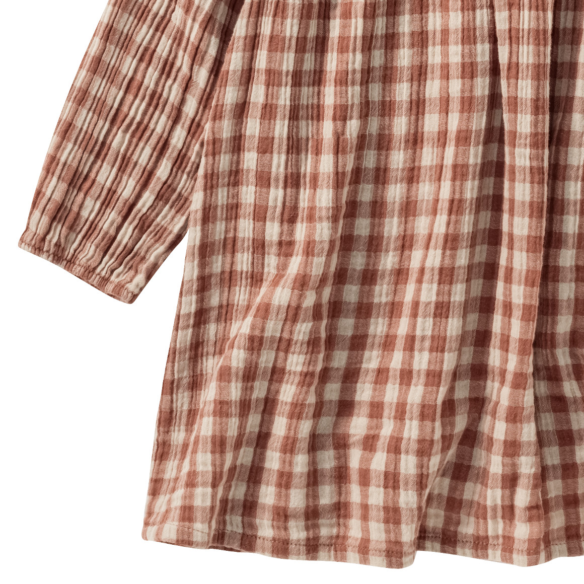 Topolino Pure Collection Mädchen Kleid aus Musselin terracotta / beige