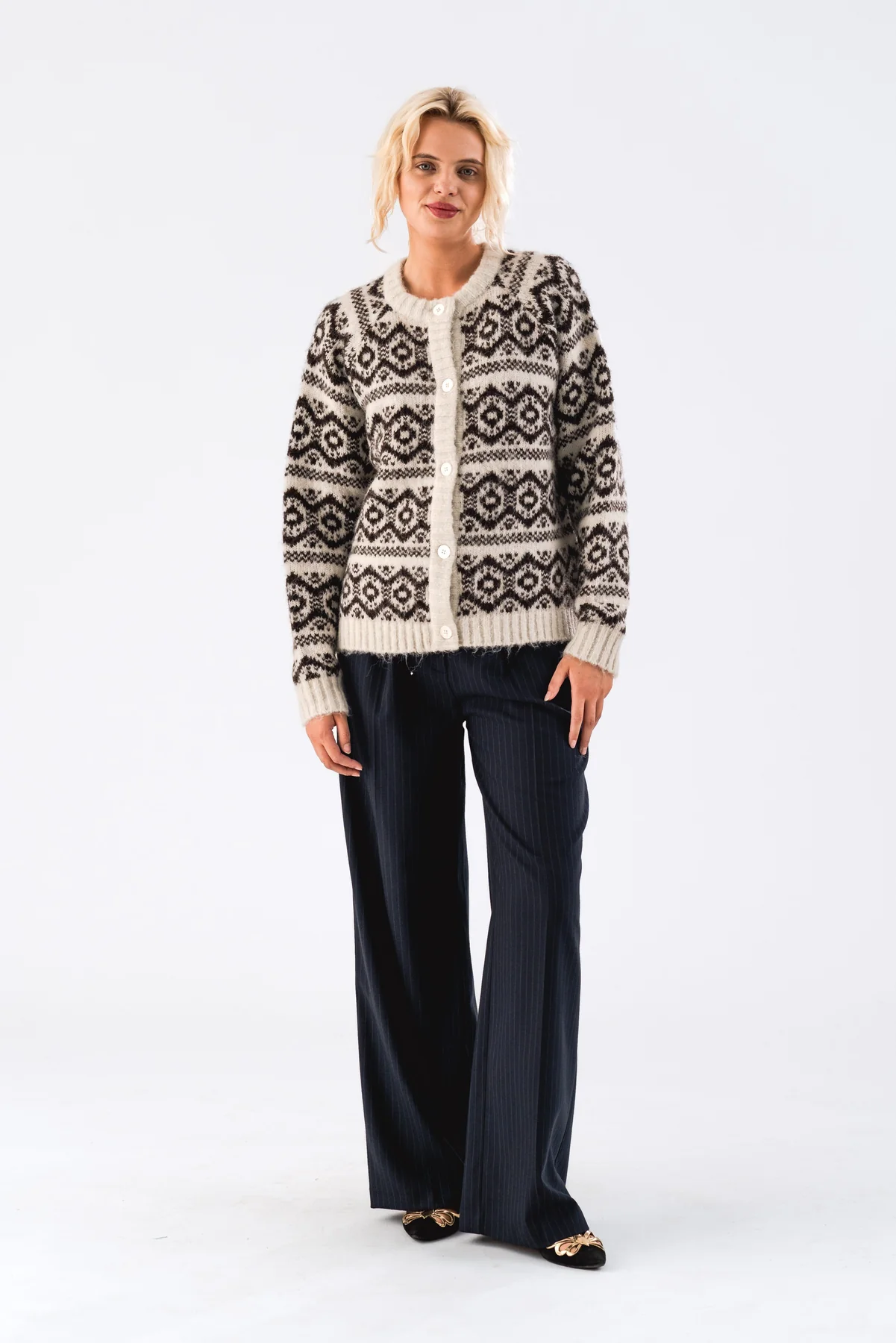 Lollys Laundry Novall Cardigan Ls 65 choco