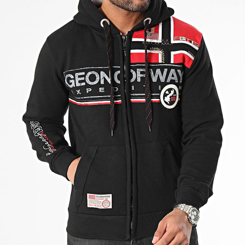 Sweat Zippé Capuche Noir