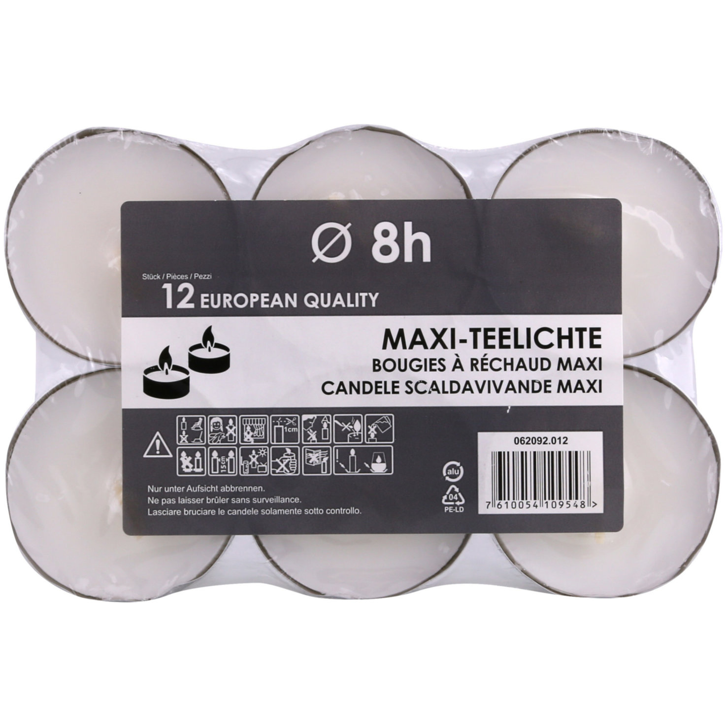 Maxi Lichter 8h 12 Stück