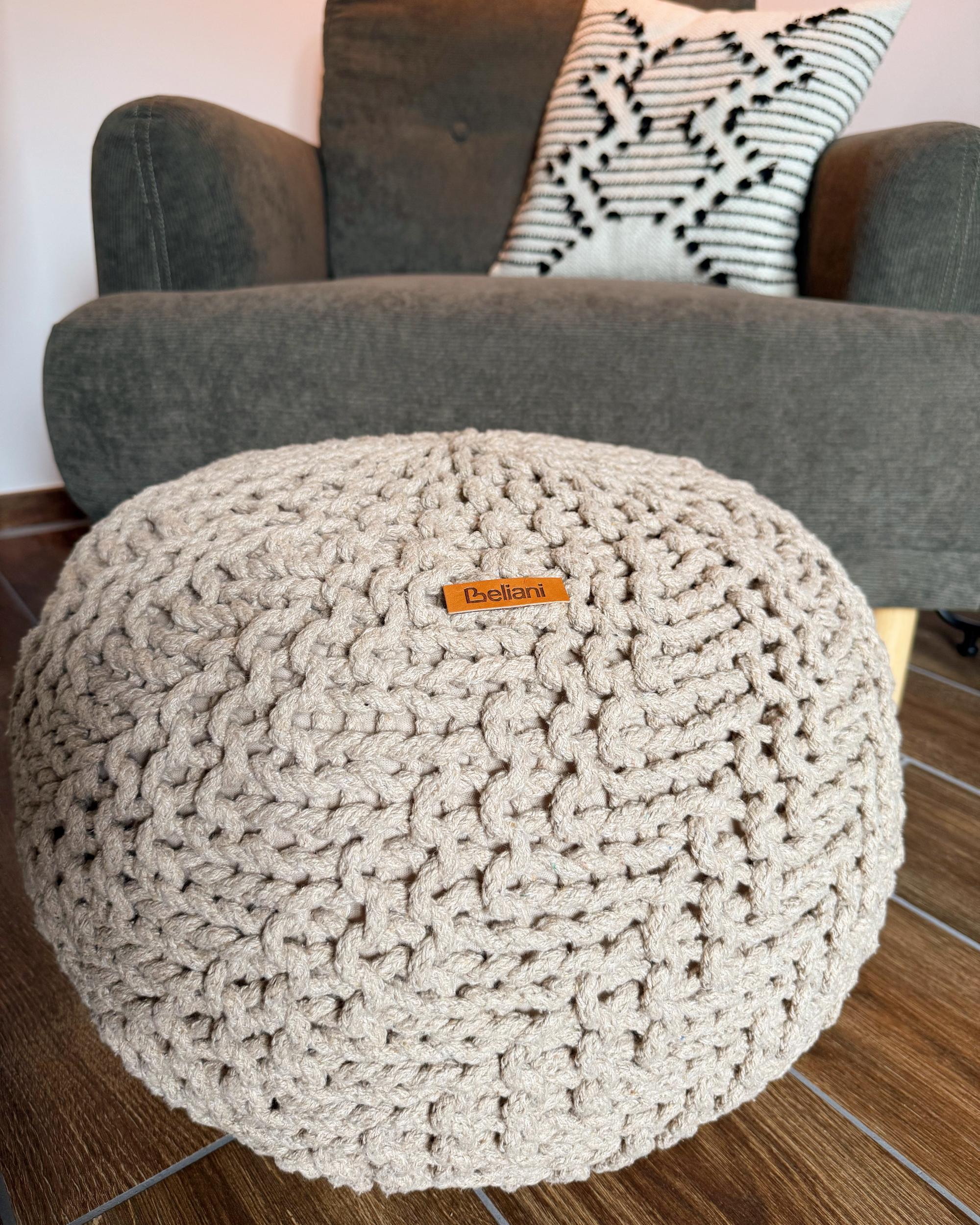 Poef PRIENE Katoen Beige