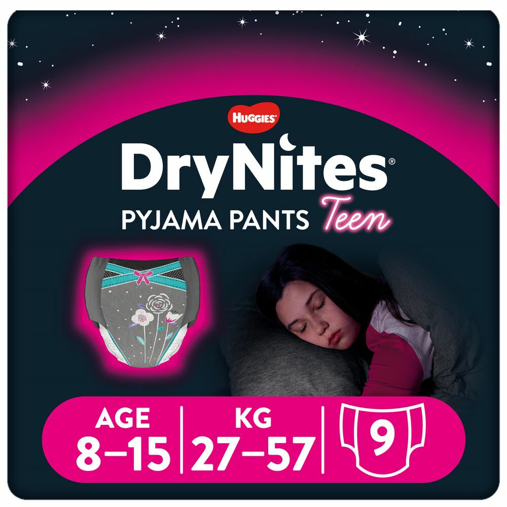DryNites Absorberende Luierbroekjes Girl 8-15 jaar9 stuks