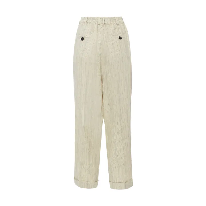 Cordera Pantalon Slub Masculine Lin | Crème