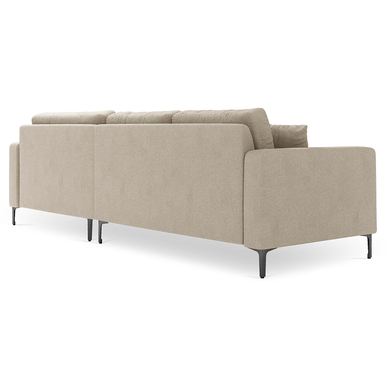 Mazzini Sofas Canapé d'angle Droit Venus 4 Places beige - 248x160x90 cm