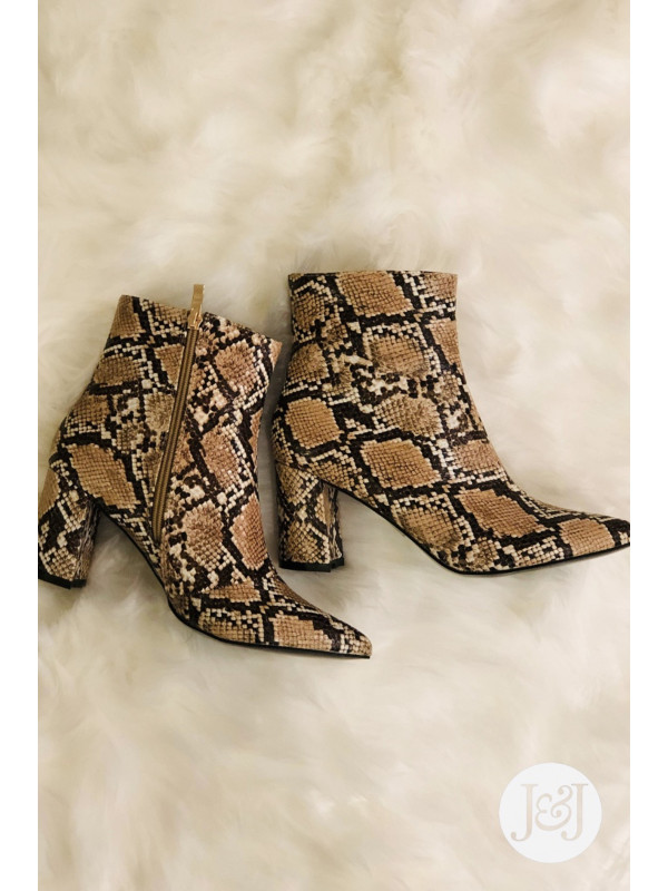 Bottines Python marron 'Elyn'