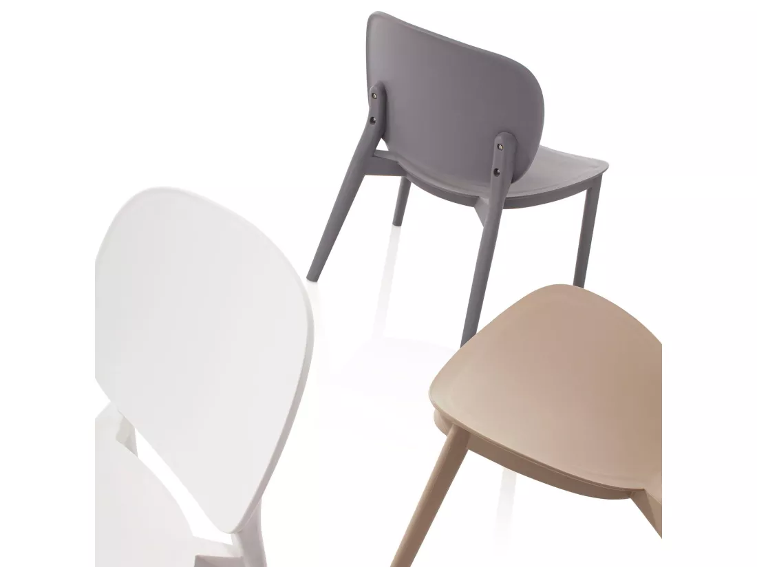 Set de 2 Chaises d’intérieur/extérieur LEON gris