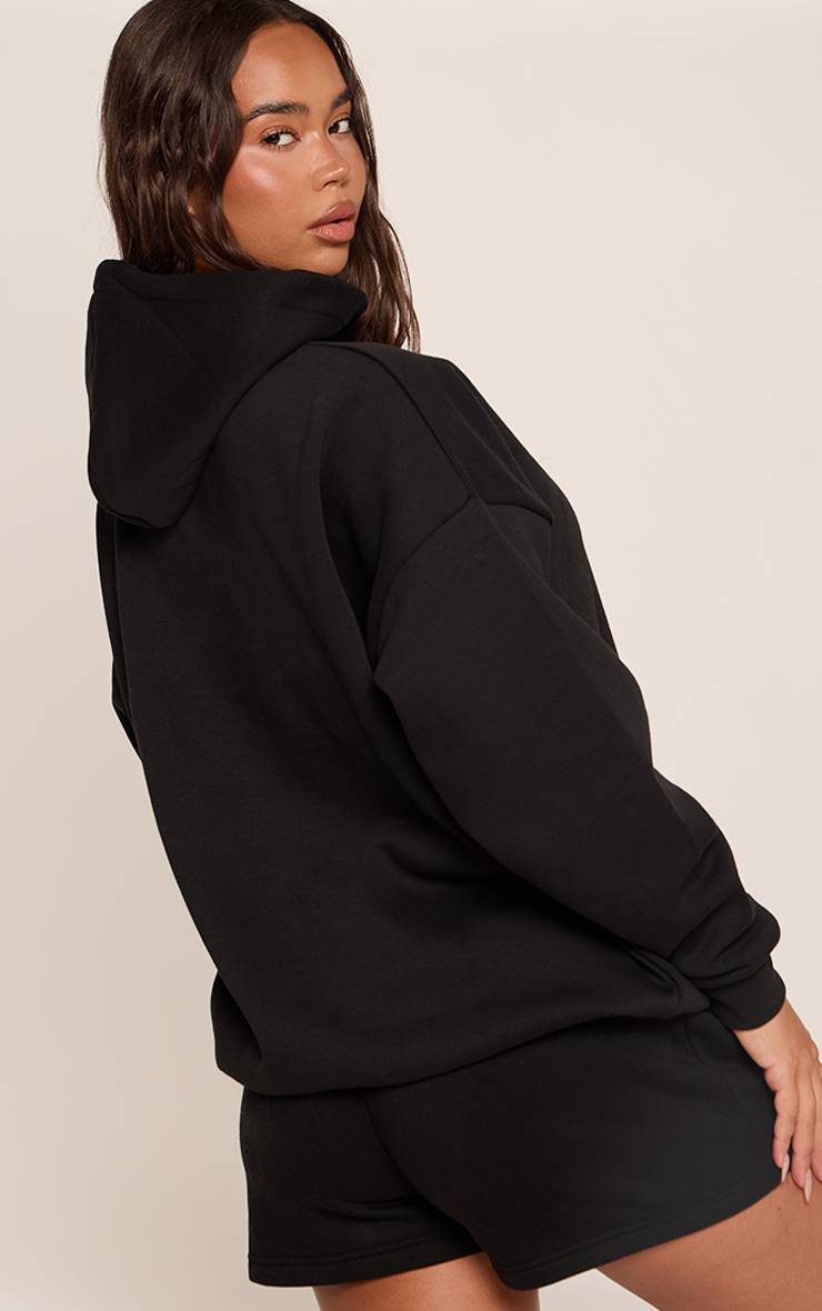 Noir Short En Molleton Avec Logo PLT