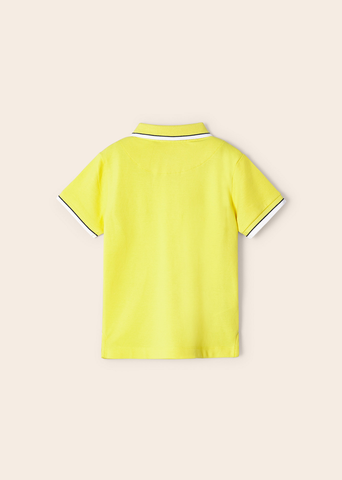 Camisa polo de manga curta em algodão sustentável para meninos