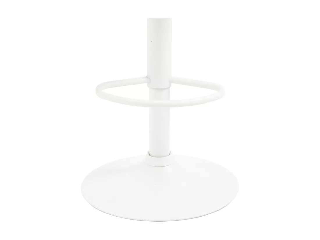 Lot de 2 Tabouret de bar - Velours - Crème - Braga