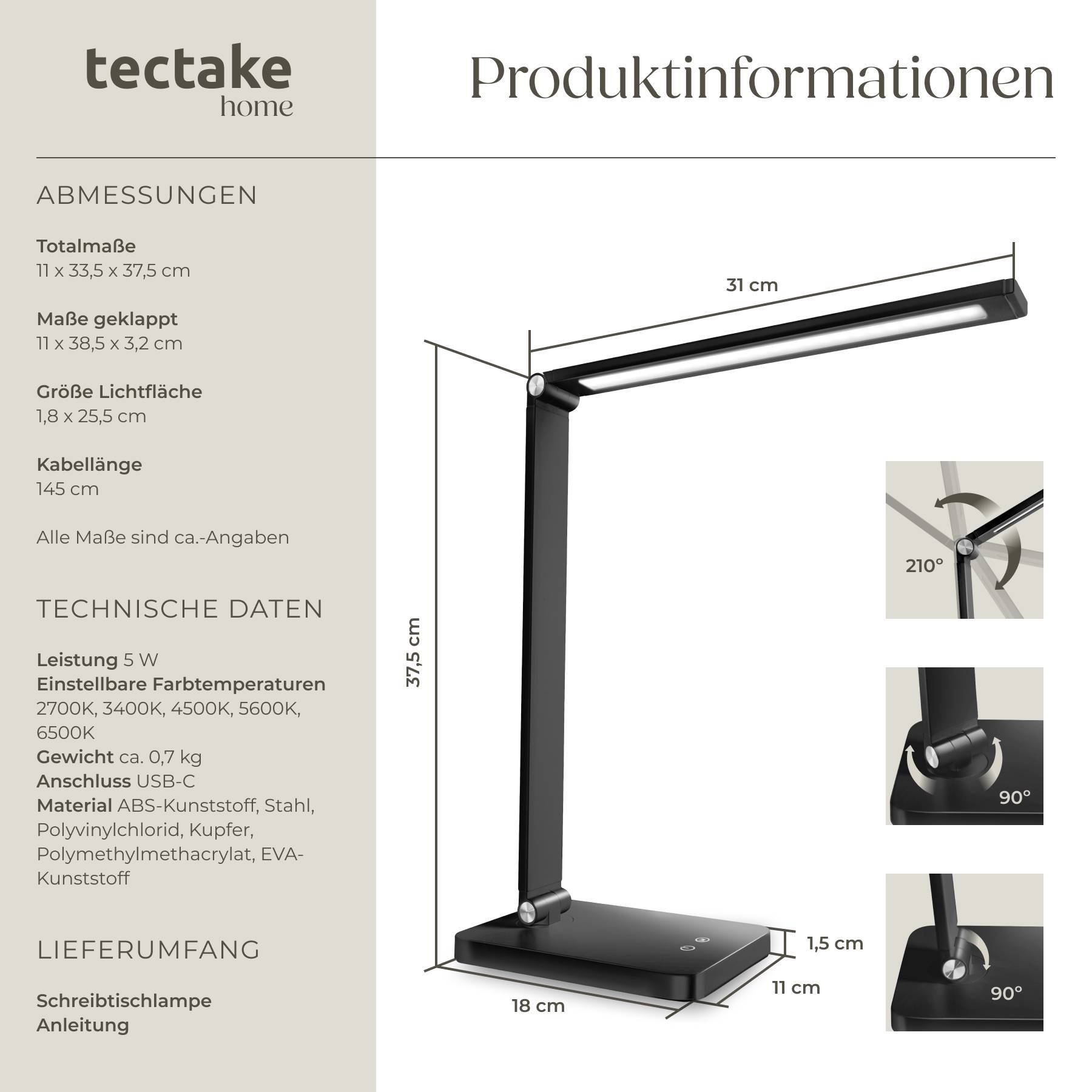 Schreibtischlampe Novaly