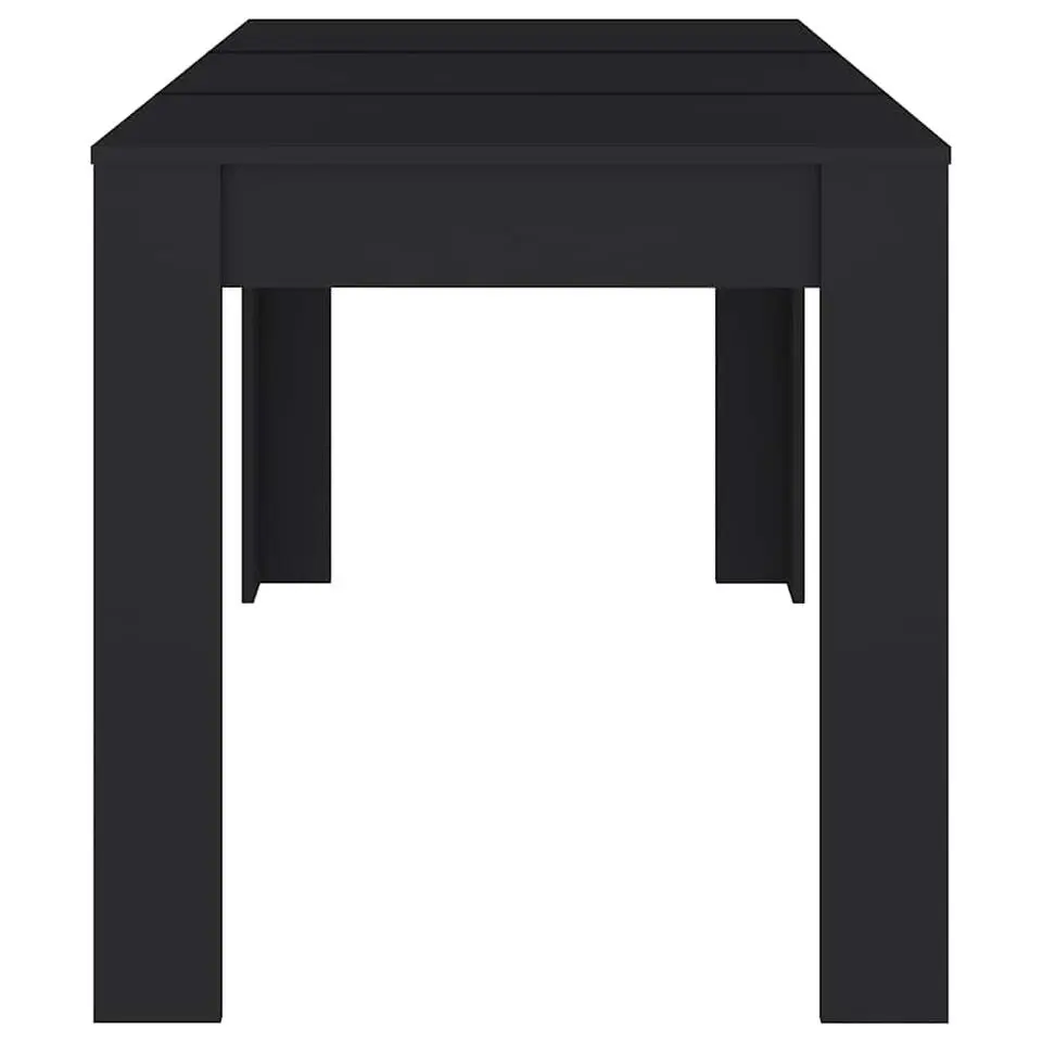 vidaXL Eettafel - Zwart - Bewerkt hout - 140x74.5x76 cm
