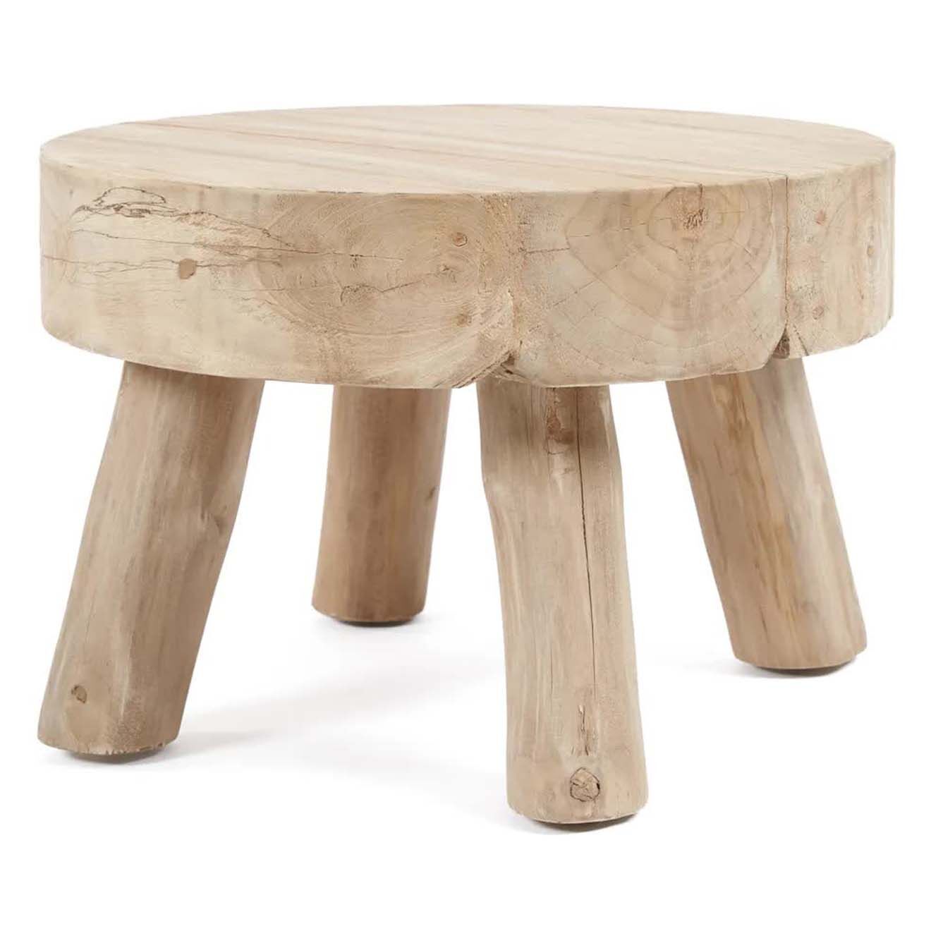 Bazar Bizar Table d'Appoint Rodhes naturelle - 45x45x30 cm