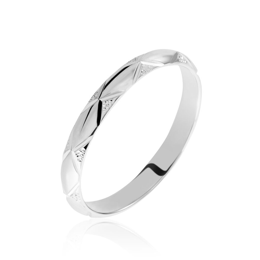 Alliance Harmonie Demi Jonc Classique Or Blanc