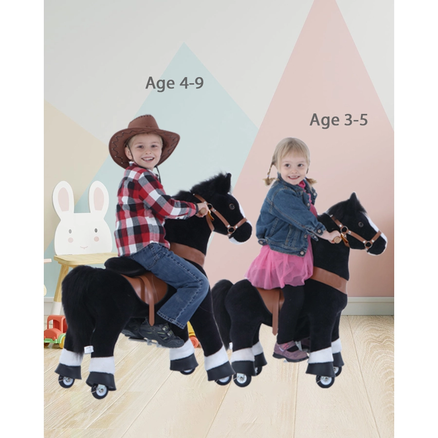 PonyCycle® Black mit Bremse und Sound - klein