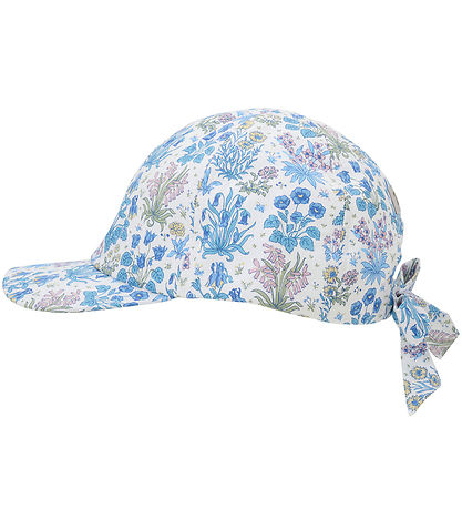 Huttelihut Kappe - Soft Chambray m. Blumen