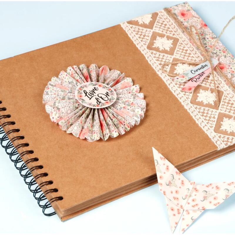 Album à personnaliser de 40 feuilles 200g/m2 au format 21x16cm - Kraft