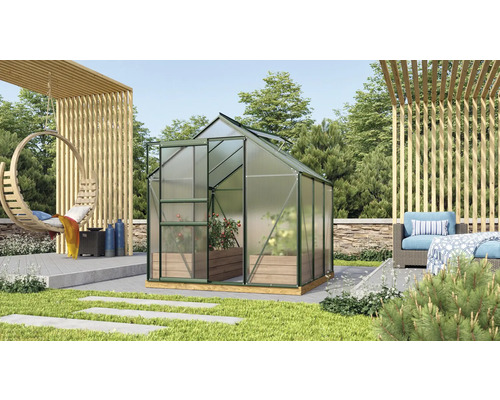 Vitavia Venus 3800 kas, 6 mm dubbelwandige polycarbonaat panelen, 195x195 cm, groen
