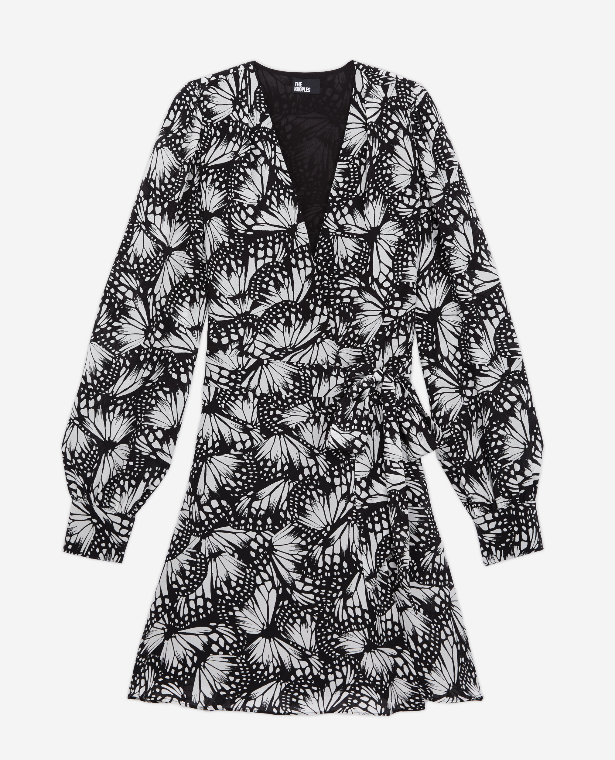 Robe portefeuille courte imprimée