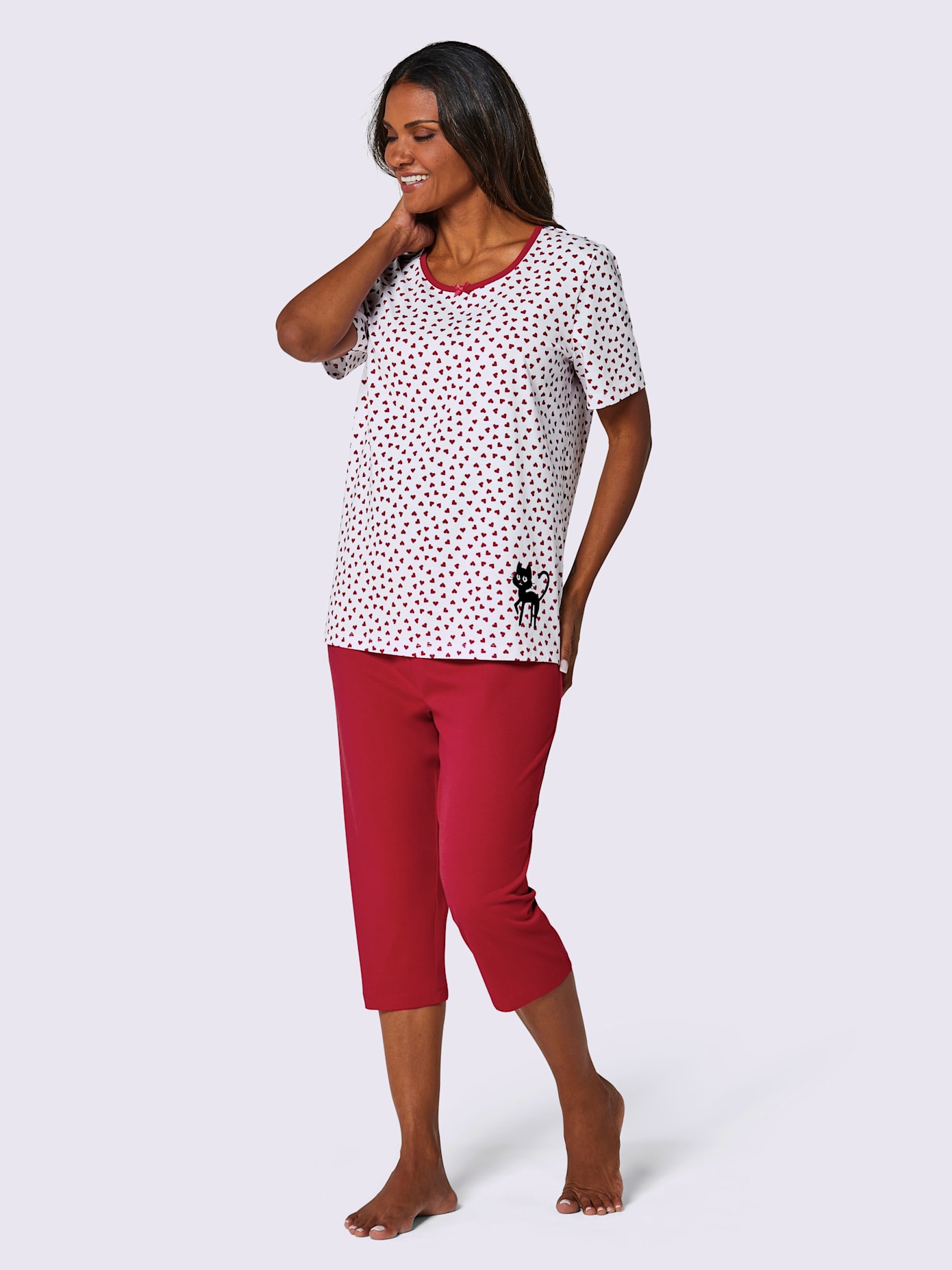 Pyjamas courts jersey fin