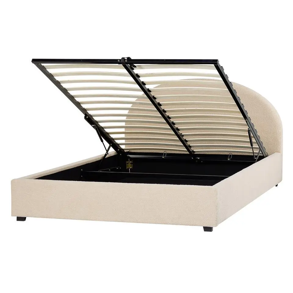 VAUCLUSE - Bed met opbergruimte - Beige - 140 x 200 cm - Polyester