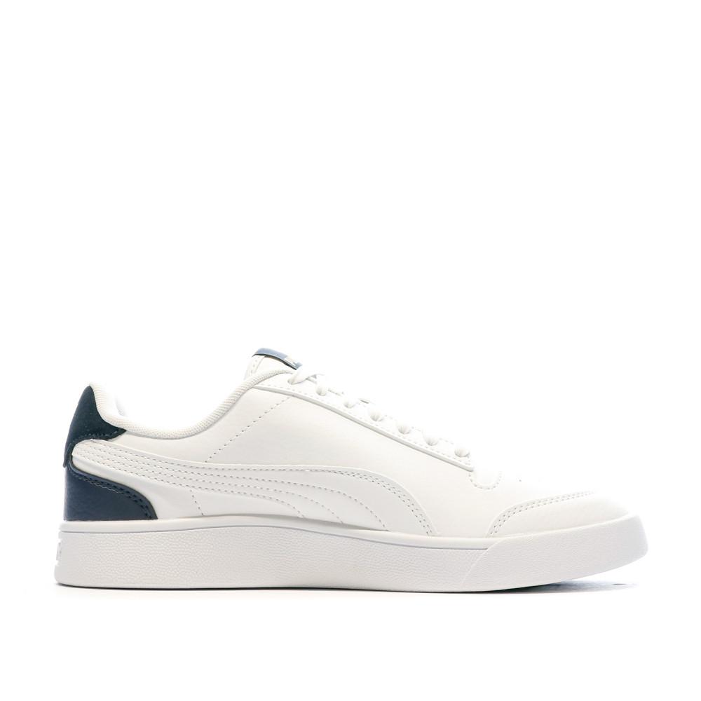 Puma Baskets Blanche/Doré/Bleu Homme Puma Shuffle