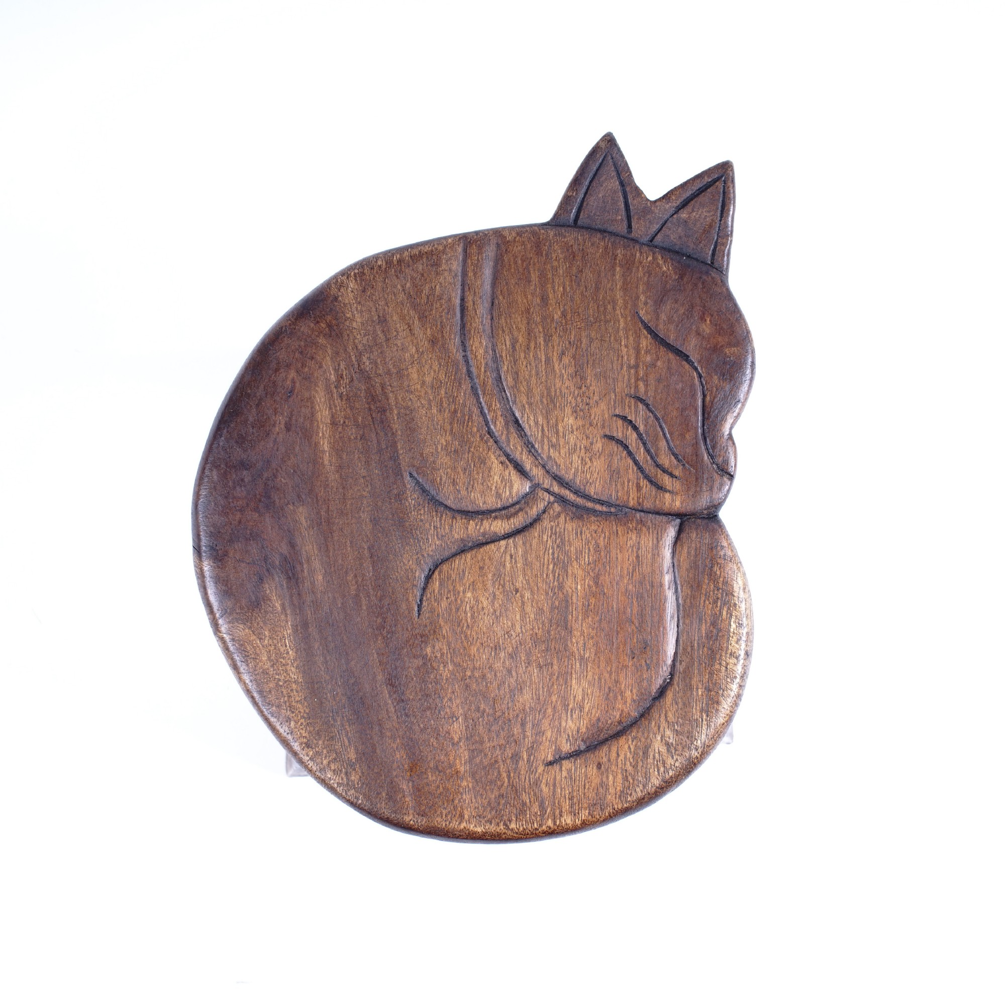 Hocker 'Katze', natur, H 25 cm, Ø 25 cm von fischer's lagerhaus