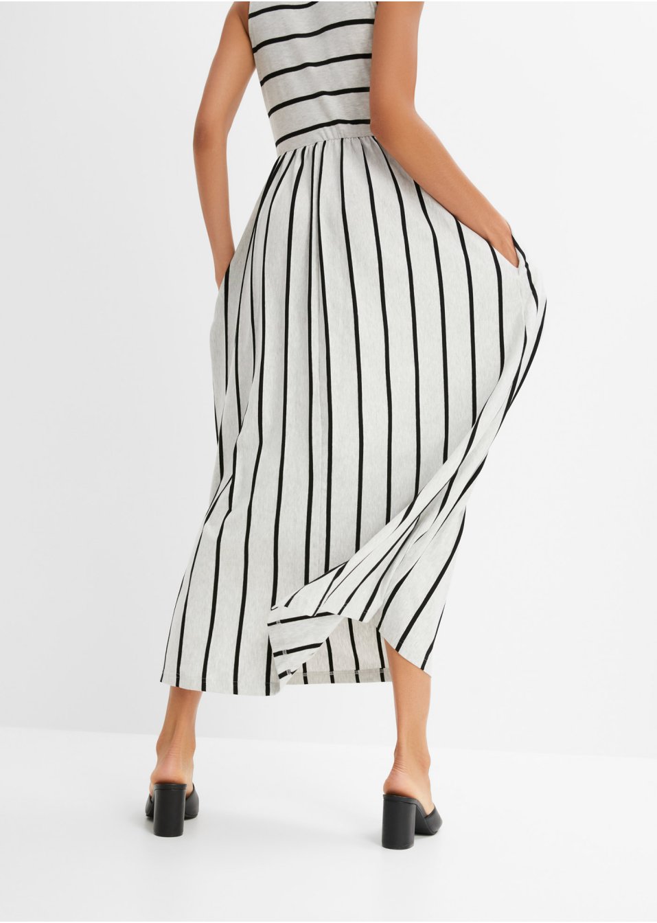 Robe longue, rayée