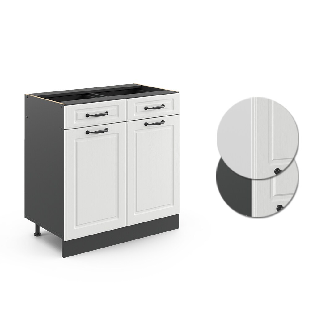 Vicco Schubunterschrank 80 cm Anthrazit Küchenschrank Unterschrank Küchenzeile R-Line