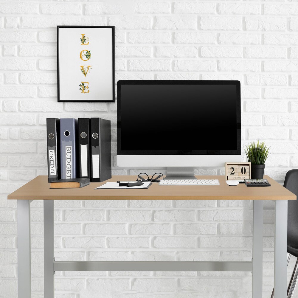 Schreibtisch WORKSPACE LIGHT I Melaminharzbeschichtete Spanplatte, Gestell pulverbeschichteter Stahl hjh OFFICE
