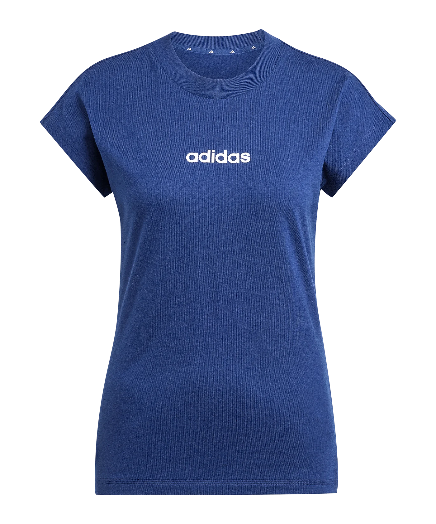 adidas Essentials Linear Cotton T-Shirt Blau