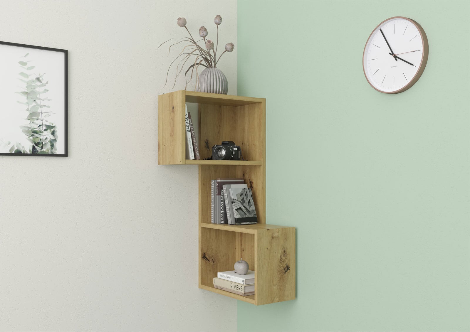 self Wandregal ZACHARY 43 x 86 x 43 cm braun