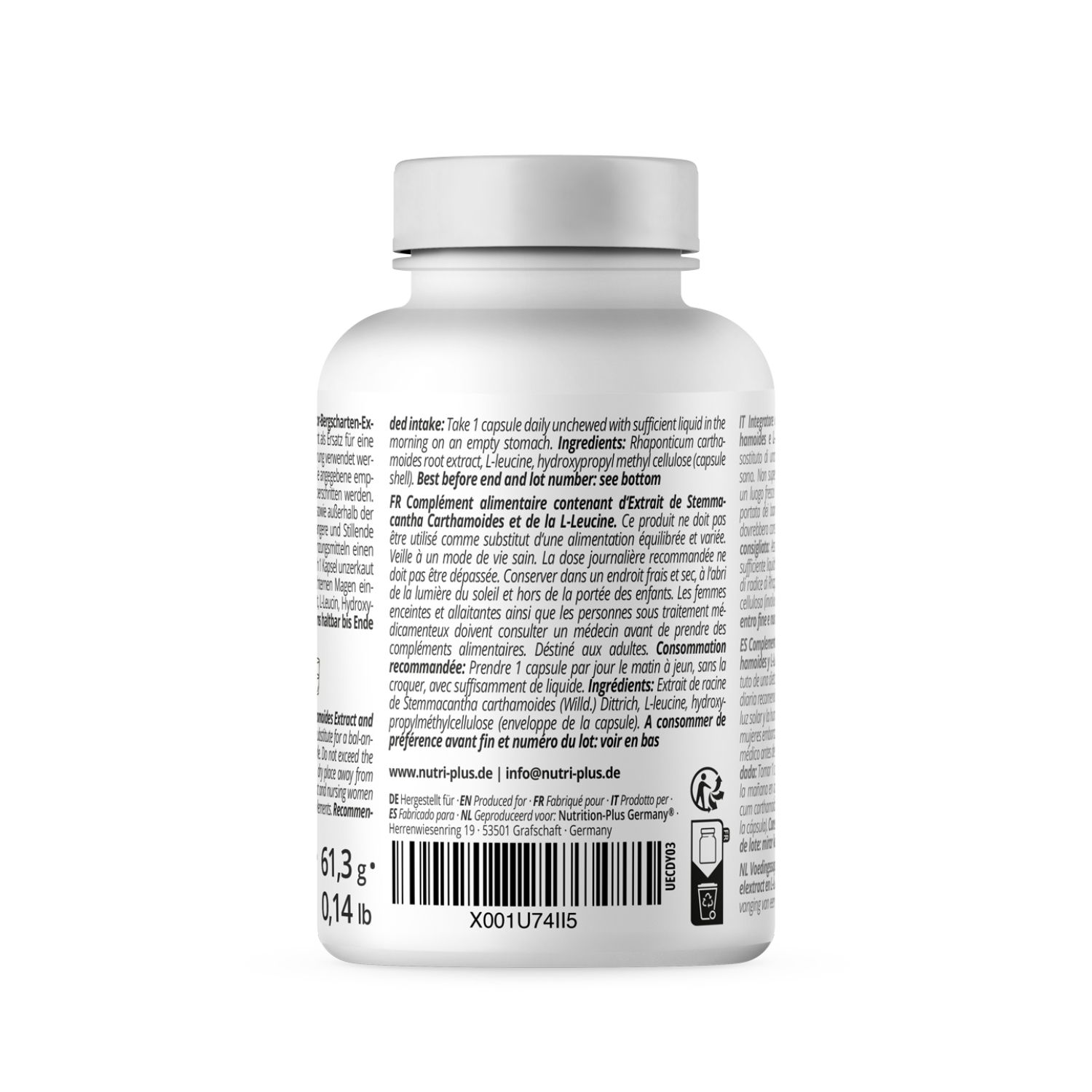 Nutri+ Ultra Ecdysteron + Leucin Kapseln