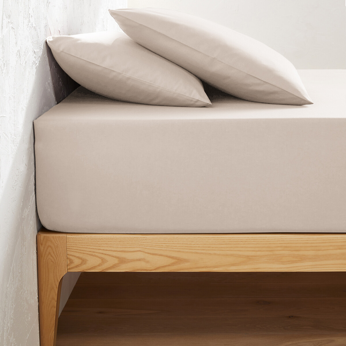 LA REDOUTE INTERIEURS<br>Lençol de algodão liso com elástico, dobrável, 32 cm, Scenario