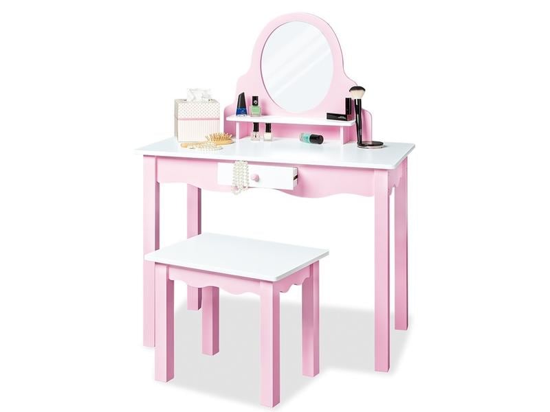Pinolino Schminkset Kinderschminktisch Jasmin mit Hocker Kinderschminktisch mit Hocker